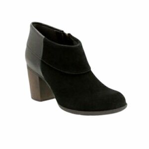 Clarks Collection Cushion Enfield Canal Ankle Boot Black Womens Size 9